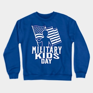 Brave Hearts-Military kids Crewneck Sweatshirt